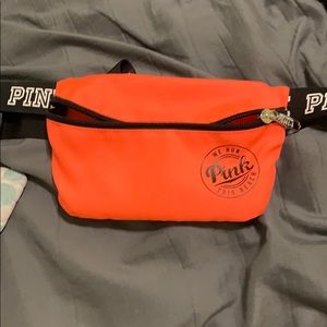 Neon pink fanny pack